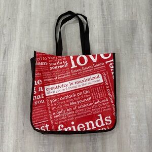 Lululemon Red and Black Mini Tote Bag